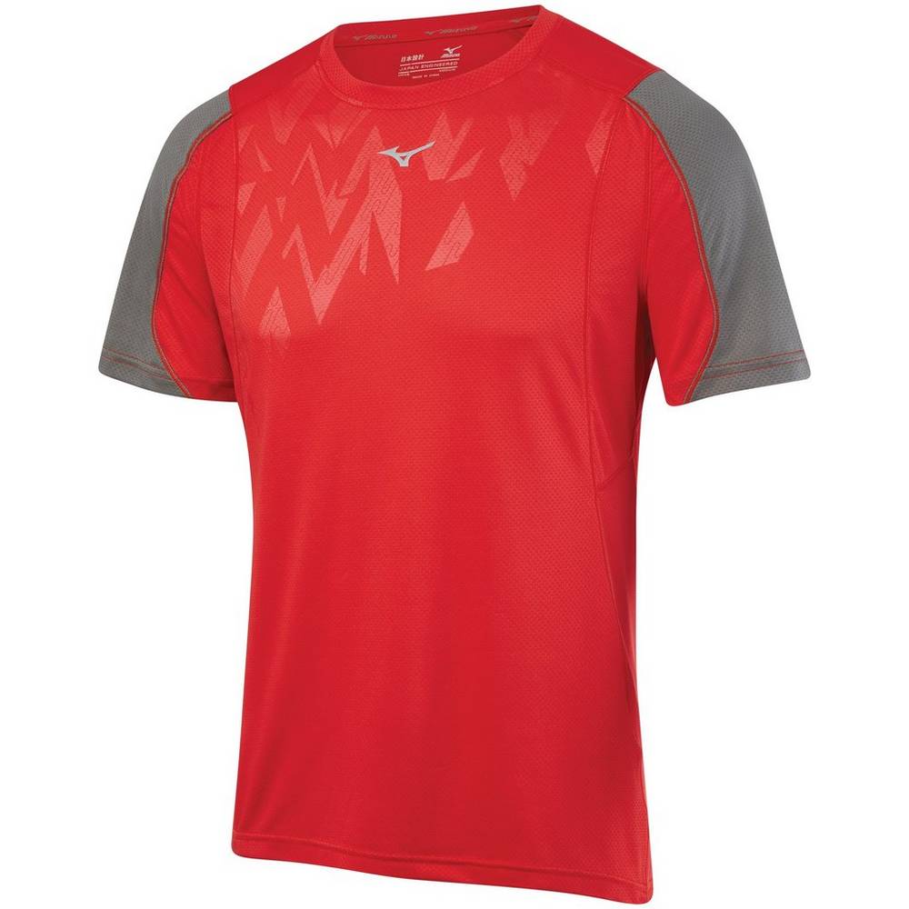 Camisetas Mizuno Alpha Vent Hombre Rojas Outlet BAVS-90573